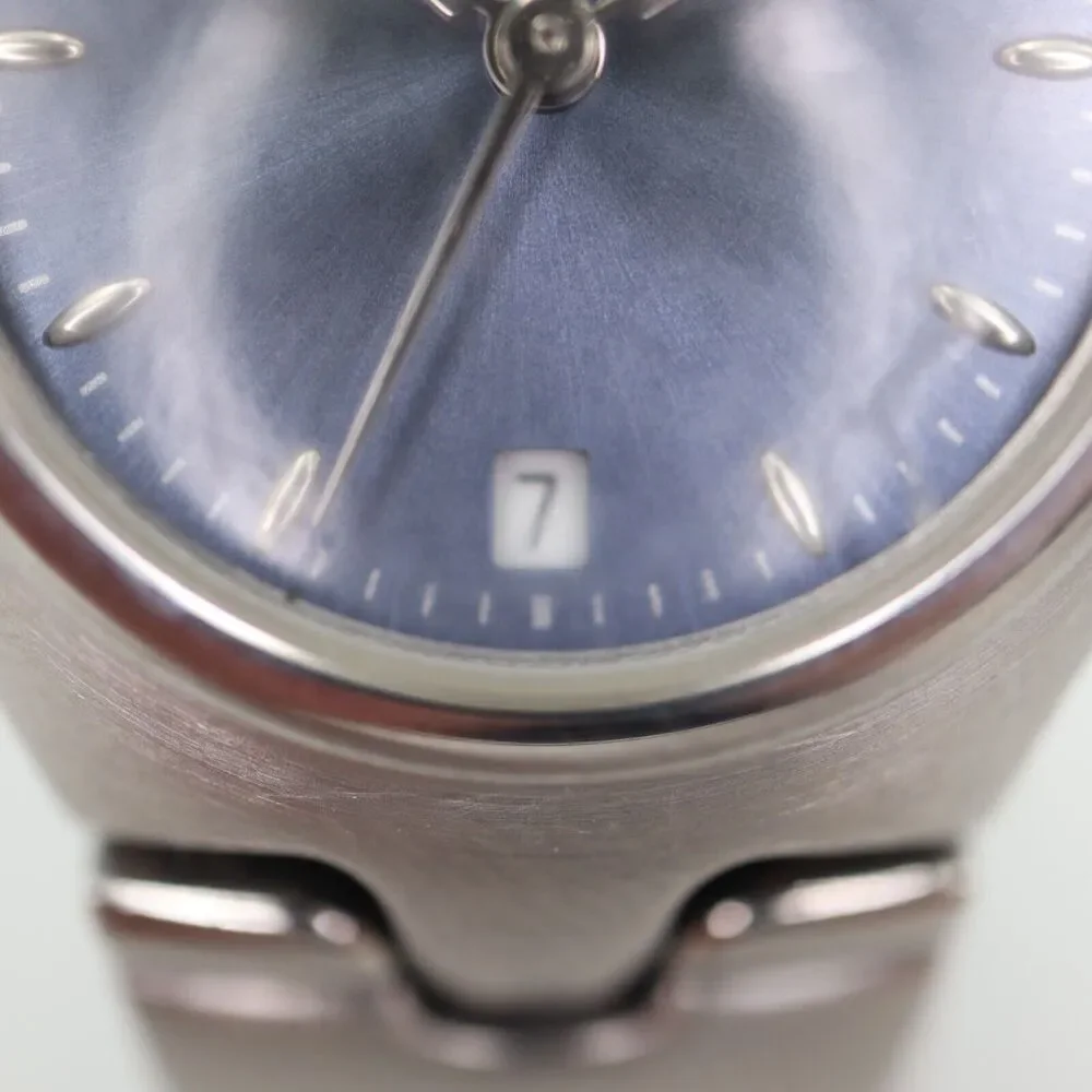 Kenneth Cole NY Womens Watch 26mm Blue Gray Date Dial KC4247 Stainless Steel